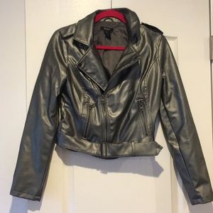 Silver leather jacket